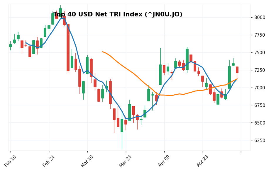Top 40 USD Net TRI Index candlestick chart